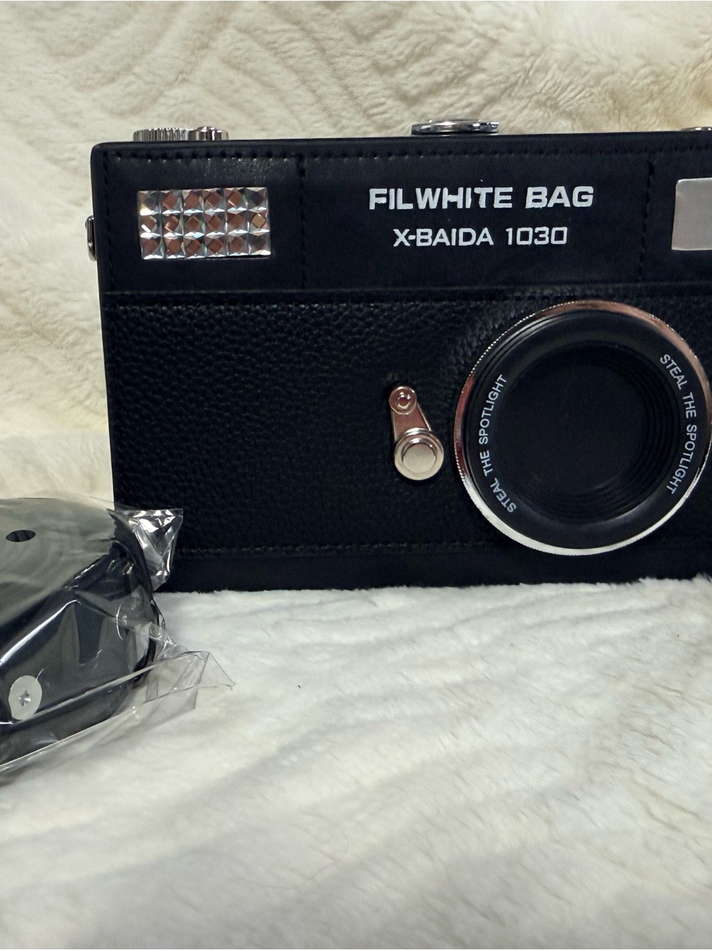 X-BAIDA 1030 Black Retro Camera-Themed Bag